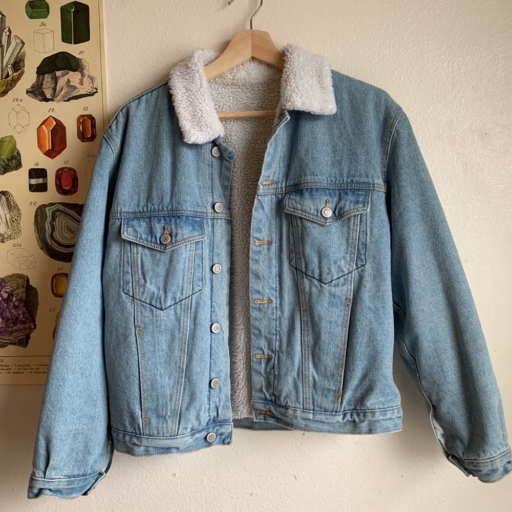 SOLD Brandy Melville Sherpa Denim Jacket